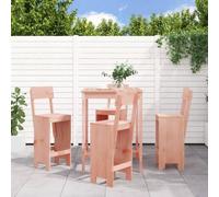 CKioict Set di 5 bar da giardino in legno massiccio Douglasie, adatto per prati, giardini posteriori, lati della piscina
