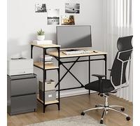 CKioict Sonoma - Scrivania con scaffale, in legno di quercia, 105 x 50 x 90 cm, per ufficio, per uffici, appartamenti, spazi vuoti