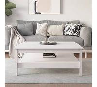 CKioict Tavolino Basso da Divano Tavolino Piccolo Salotto Comodini Tavolino da Salotto Bianco 100x100x40 cm Legno Massello di PinoAdatto per studio, soggiorno, salotto