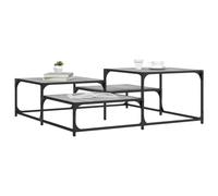 CKioict Tavolino Salotto Grigio Sonoma 107x107x40 cm Legno Multistrato con Telaio in Metallo e Piedini Regolabili per Interni Moderni e Arredamento Soggiorno Robusto e Stabile