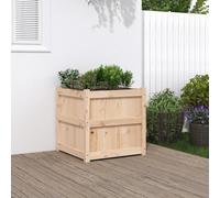 CKioict Vaso per piante da esterno, 60 x 60 x 60 cm, in legno massiccio di pino