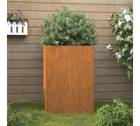 CKioict Vaso per piante, per esterni, 52 x 48 x 75 cm, in acciaio corten