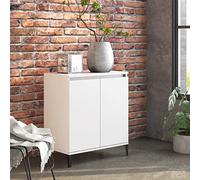 CKioict Vetrina Multifunzionale in Soggiorno Tavolo per Divano Credenza Bianca 60x35x70 cm in Legno MultistratoAdatto a cucina, soggiorno, camera da letto