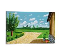 CKJenjBKm David Hockney - Poster vintage astratto, stampa artistica da parete su tela, decorazione per la casa, camera da letto e soggiorno, 40 x 60 cm, con cornice