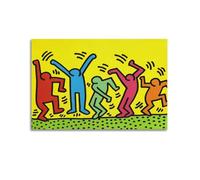 CKJenjBKm Keith Haring - Stampe astratte minimaliste da parete, poster artistico su tela, decorazione per la casa, camera da letto e soggiorno, 20 x 30 cm, senza cornice
