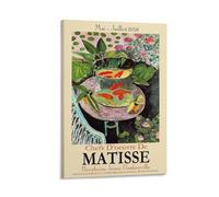 ckklik Matisse Poster Stampa artistica vintage da parete con cuochi, ciotola di pesce rosso, illustrazione floreale della natura, 1958, stampa artistica per casa, cucina, soggiorno, decorazione