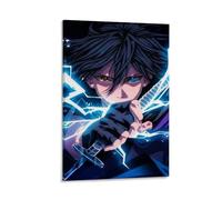 ckklik Poster artistico a tema anime, con stampa di guerriero fulmine, decorazione da parete con personaggi manga, regalo unico per i fan, colori vivaci, scena d'azione, casa e cucina, idea regalo