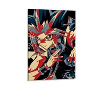 ckklik Poster artistico a tema anime, decorazione da parete con personaggi Yugi, stampa di personaggi Yugi, opera d'arte in stile vintage, illustrazione da collezione, per i fan, decorazione per la