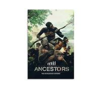 ckklik Poster artistico con antenati e odissea umana, decorazione da parete con evoluzione, stile vintage, illustrazione con animali, per casa, cucina, regalo, 50,8 x 76,2 cm, senza cornice