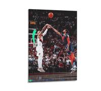 ckklik Poster artistico con pallacanestro, stampa sportiva dinamica, colpo d'azione dei giocatori, decorazione per la casa per gli appassionati di sport, arte da parete per sala giochi, articolo da