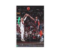 ckklik Poster artistico con pallacanestro, stampa sportiva dinamica, colpo d'azione dei giocatori, decorazione per la casa per gli appassionati di sport, arte da parete per sala giochi, articolo da