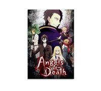 ckklik Poster artistico da parete a tema anime, motivo angeli della morte, opera d'arte Dark Fantasy con personaggi dei manga, decorazione unica per la casa, regalo per fan degli anime, tema horror
