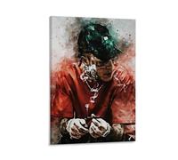 ckklik Poster artistico urbano ispirato ai graffiti, con cultura hip hop, design astratto moderno, decorazione per la casa, regalo unico per gli amanti della musica, 50,8 x 76,2 cm, con cornice
