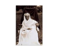 ckklik Ritratto storico di donna anziana in bianco e nero fotografia artistica stampa artistica vintage decorazione da parete per la casa senza tempo estetica ispiratrice figura patrimonio culturale