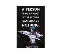 ckklik Stampa artistica da parete con citazione motivazionale a persona che non può rinunciare a niente, decorazione per la casa, per soggiorno, camera da letto, ufficio, design moderno, idea regalo