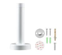 CKLHCFF Stopper per porta in acciaio inox (1 pezzo), di alta qualità, senza trapano con anello in gomma, tappo per porta in argento, in acciaio inox, resistente (bianco, 25 cm)