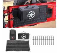 CKPEOR Borsa portaoggetti per portellone Posteriore per Jeep Wrangler TJ JK JKU JL JLU 1997-2023, Kit Attrezzi per Porta Posteriore Organizer Tasche portaoggetti Accessori Interni, 3 Pezzi