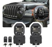 CKPEOR Chiusure per Cofano per Jeep Wrangler JL JLU Rubicon Sahara Sport Gladiator JT 2018-2023 Kit Chiusura per Cofano con Serratura e Chiave,American Flag