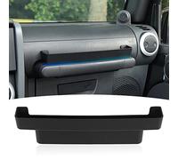 CKPEOR Co-Pilota Vassoio portaoggetti Organizer Scatola portaoggetti con Maniglia Compatibile con Jeep Wrangler JK JKU 2007-2010, Accessori Interni, Nero