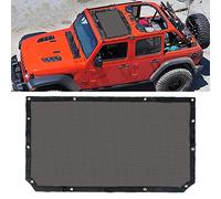 CKPEOR Copertura Parasole in Rete, Rete di Copertura Superiore del Tetto Bikini per Jeep Wrangler JL JLU 2018-2022 2/4 Porte, Poliestere Resistente, Nero