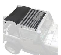 CKPEOR Copricostume Bikini in Rete con Parasole per Jeep Wrangler TJ 1997-2006, Blocca UV, Vento, Rumore,American Flag