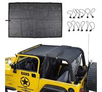 CKPEOR Maglia Shade Top Protezione UV Bikini Parasole Cover per Jeep Wrangler TJ 1997-2006,Nero