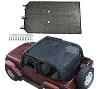 CKPEOR Parasole in Rete Parasole Top Copertura Completa Protezione UV Poliestere Parasole Resistente per Jeep Wrangler JK JKU 2 Porte 2007-2017