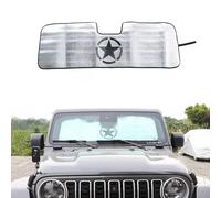 CKPEOR Parasole per Parabrezza per Jeep Wrangler JL JLU 2/4 Door 4XE 2024+ Pieghevole Protezione Solare Upgrade Copertura Blocco Calore Raggi UV,Five Star