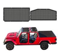 CKPEOR Parasole Top Mesh Sun Shade Cover, Schermo UV Blocker Bikini per Jeep Gladiator JT 2018-Current 4 Door, Anteriore e Posteriore, Poliestere Resistente