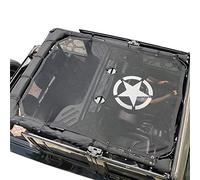 CKPEOR Tenda da Sole in Rete, Copertura Superiore del Bikini per Jeep Wrangler JK JKU Unlimited 2007-2018, Poliestere Resistente, Protezione UV, Cinque Stelle,2/4 Doors