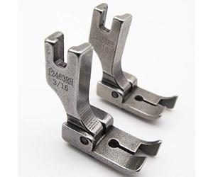 CKPSMS Marca - #12463HR Piedino alzante con cerniera a destra con guida per impuntura per macchine da cucire industriali ad ago singolo (3/8")