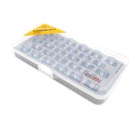 ckpsms Marca - # 4114401 Bobina di plastica (Entrambi i Lati Sono Piatti) Compatibile con Macchina da Cucire Husqvarna Viking (28pezzi+Box)