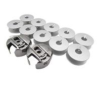 ckpsms Marca - # 9033A 10PCS+BC-PF9076-NBL 2PCS Spoline e Custodia della spolina Compatibile con/Sostituzione per Marchio PFAFF Marca 138 238 335 437 1212 2022 6120 7560 CONSEW Marca 277R