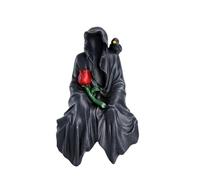 CKQshenKouyicKQ Statua di Scultura in Resina di Fantasma Senza Volto, Veste Nera, Atmosfera misteriosa, Decorazione for la scrivania, Ufficio, casa, Arredamento Gotico(4)