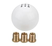 CKryzillix Cambio Auto, Pomello Cambio Auto universale 5 Velocità manuale Balla rotonda Gear Shift Knob Shift Palla Discussione(White)