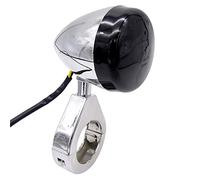CKryzillix Frecce LED Moto, Frecce Moto 2 Accoppiamento del Motociclo della Luce del Segnale Posteriore della Luce del puntello del Motociclo con la Parte della Staffa di Montaggio(Black 39mm)
