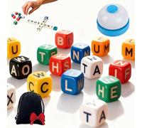 CKryzillix Gioco di parole con dadi da 60 pezzi, cruciverba, set di giochi da tavolo adatti ai viaggi for 1-5 giocatori