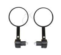 CKryzillix Specchietto Moto,Specchietti Manubrio Moto Motorcycle Motorbike Rearview Bar End Mirrors 7/8 "in Alluminio Rotondo Universale