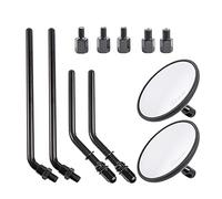 CKryzillix Specchietto Moto,Specchietti Manubrio Moto Universal 4 "Round Round Motorcycle Rearview Side Mirrors Classic retrò Specchi(Black)