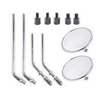 CKryzillix Specchietto Moto,Specchietti Manubrio Moto Universal 4 "Round Round Motorcycle Rearview Side Mirrors Classic retrò Specchi(Silver)