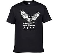 CkSekd Zyzz Wings Aziz Shavershian Workout T-Shirt Graphic Printed Mens Black Mens Unisex Tee M