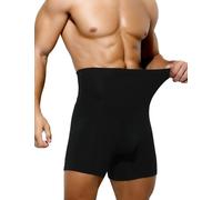 Ckzyrith Intimo termico da uomo in cotone caldo a vita alta compressione shapewear intimo intimo ventre controllo boxer pantaloni con open fly, Nero , L