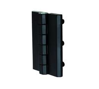 CL226-5A Cerniera nera in lega di zinco 180 gradi cerniera armadio di distribuzione attrezzature 1 pezzo (nero)