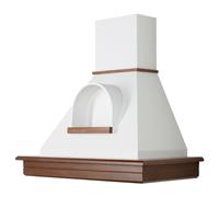 CL90-NCBnC52 Cappa STOCK cucina legno rustica 90 Noce classico nicchia bianco [EEK: E]