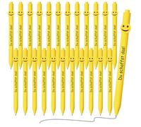 Clabby 24 Pezzi Regali di Ringraziamento per Colleghi Penne Ispiratrici Divertenti Gialle Grazie Penna a Sfera Retrattile per Membri del Team Insegnante Bomboniere Regalo di Addio(Du schaffst das)