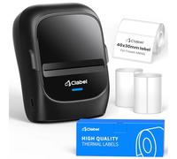 CLABEL 221B Etichettatrice Kit per Congelamento 3 Rotoli 40x30mm + 1 Rotoli 50x30mm Stampante Etichette Adesive Termica Bluetooth Portatile per Freezer Alimenti e Logistica Catena del Freddo Cucina