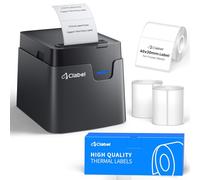 CLABEL 221D Stampante Etichette Bluetooth Set per Congelamento 3x Rotoli 40x30mm per Congelatore & 1x Standard, Etichettatrice Termica Adesiva per Freezer Alimenti e Logistica Catena del Freddo Cucina