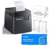 CLABEL 221D Stampante Etichette Bluetooth Set per Congelamento 3x Rotoli 50x30mm per Congelatore & 1x Standard, Etichettatrice Termica Adesiva per Freezer Alimenti e Logistica Catena del Freddo Cucina