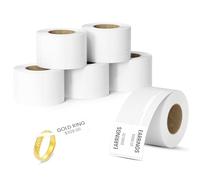 CLABEL 6 rotoli 30x70mm nastro termico bianco per etichette per gioielli per stampanti di etichette Autoadesivo per etichettatura prezzi collana orecchini bracciale,100pezzi/rotolo(1,18"x2,76")