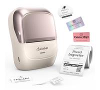 CLABEL Mini Stampante Etichette Portatile: 221B Bluetooth Termica Etichettatrice Adesive Codice a Barre Compatibile con iOS e Android Label Printer per Prodotti Artigianali Ufficio Casa(Oro Rosa)